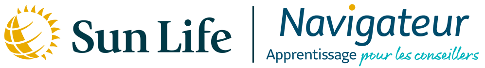 Sun Life logo et Navigateur Apprentissage pour les conseillers logo
