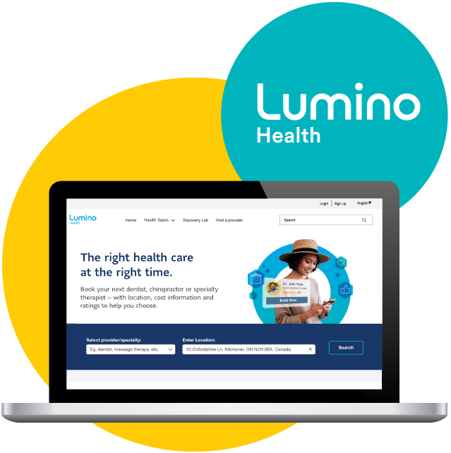 icon of laptop with Lumino's website on the screen